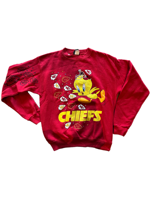 WESTSIDE STOREY VINTAGE | VINTAGE RARE 1996 TWEETY BIRD CHIEFS SWEATSHIRT - Westside Storey