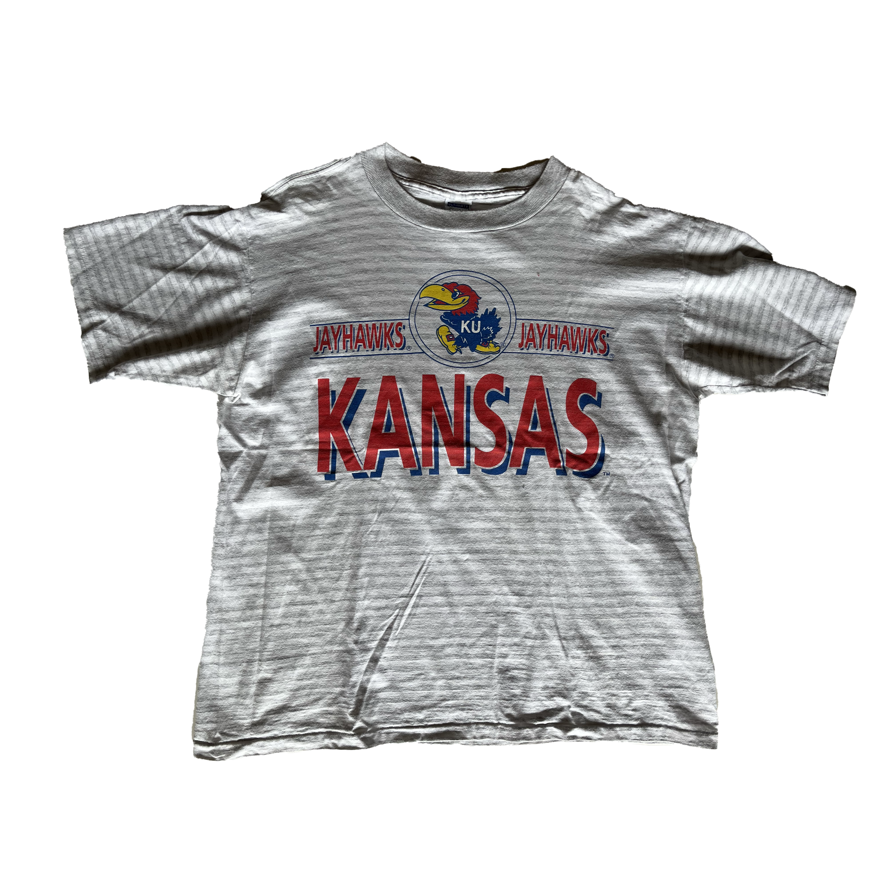 WESTSIDE STOREY VINTAGE | VINTAGE 90S KU JAYHAWKS STRIPED SHIRT - Westside Storey