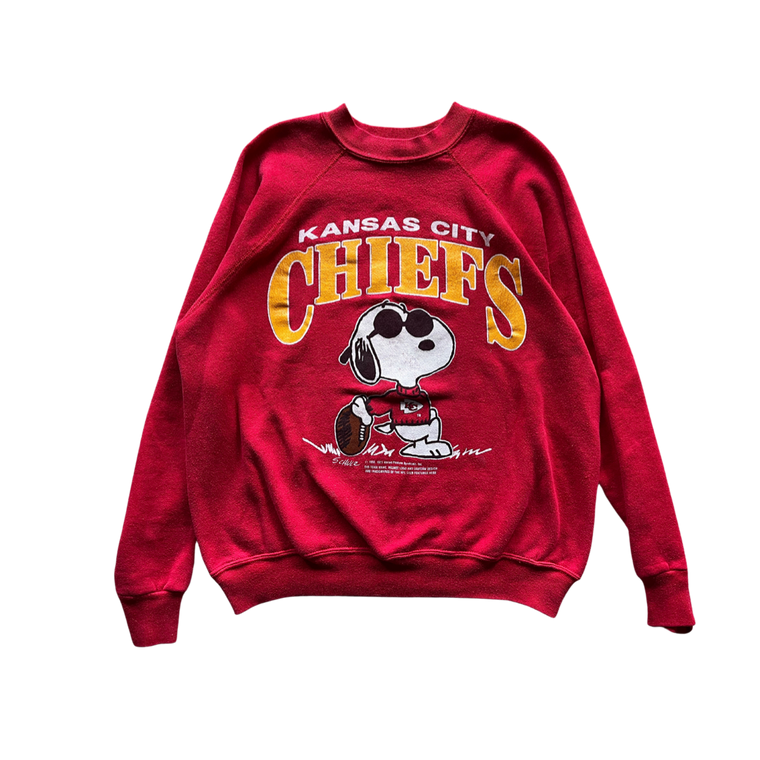 VINTAGE Josten Sportswear Red Kansas City Chiefs Sweatshirt Youth Size L  14/16 *