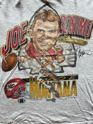 WESTSIDE STOREY VINTAGE | VINTAGE 90S JOE MONTANA CARICATURE CHIEFS TEE - Westside Storey