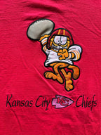 WESTSIDE STOREY VINTAGE | VINTAGE 90S GARFIELD EMBROIDERED CHIEFS TEE - Westside Storey