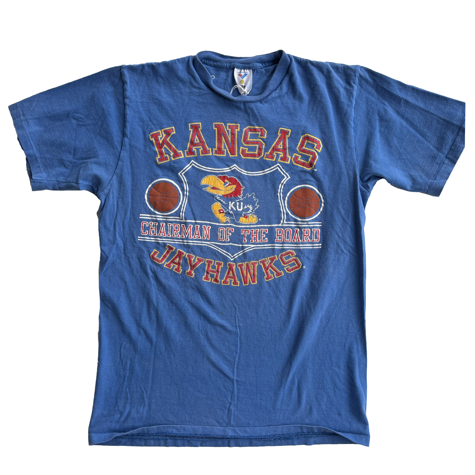 WESTSIDE STOREY VINTAGE | VINTAGE 90S KANSAS JAYHAWKS CHAIRMAN OF THE BOARD TEE - Westside Storey