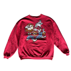 WESTSIDE STOREY VINTAGE | VINTAGE 90S CHIEFS LOONEY TUNES HIP HOP BUGS TAZ SWEATSHIRT - Westside Storey