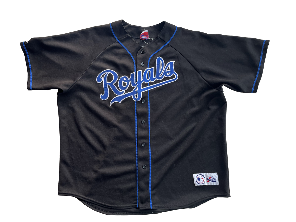 Majestic, Tops, World Series Royals Baseball Jersey Number 4 Gordon Size  Xl