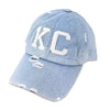 1KC | DISTRESSED BASEBALL HAT - LIGHT BLUE DENIM