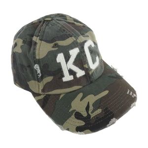 1KC | DISTRESSED BASEBALL HAT - CAMO - Westside Storey
