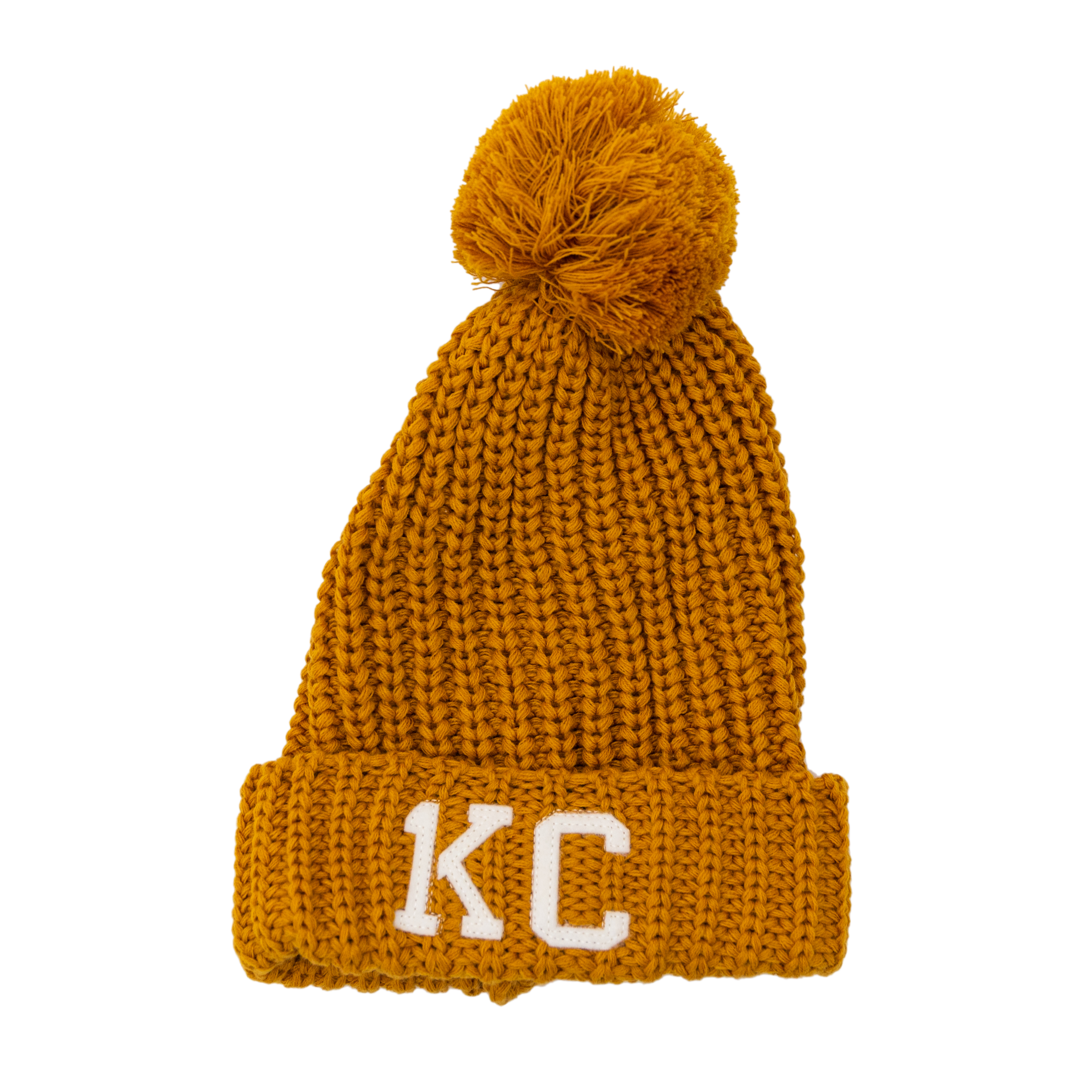 1KC | CHUNK POM BEANIE - GOLD - Westside Storey