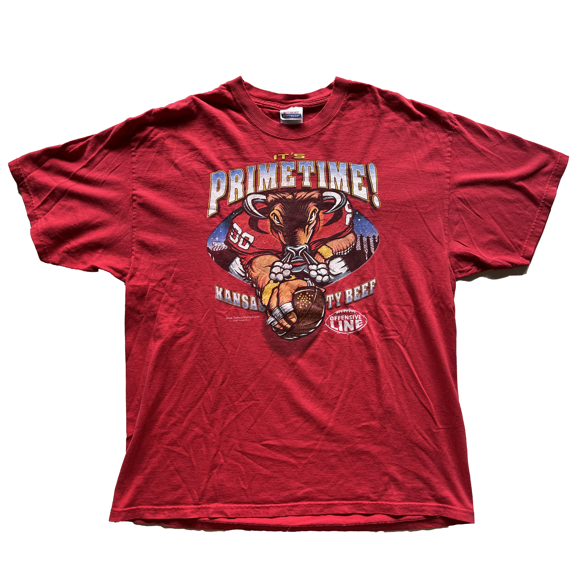 WESTSIDE STOREY VINTAGE | VINTAGE 90S PRIMETIME BEEF CHIEFS TEE - Westside Storey
