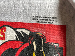 WESTSIDE STOREY VINTAGE | VINTAGE 90S LOONEY TUNES BUGS/ TAZ/ DAFFY/ SAM CHIEFS SWEATSHIRT - Westside Storey