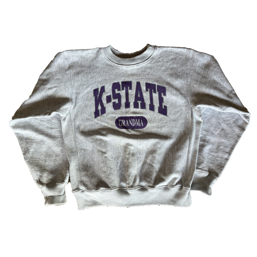 WESTSIDE STOREY VINTAGE | VINTAGE 90S KANSAS STATE GRANDMA REVERSE WEAVE SWEATSHIRT - Westside Storey