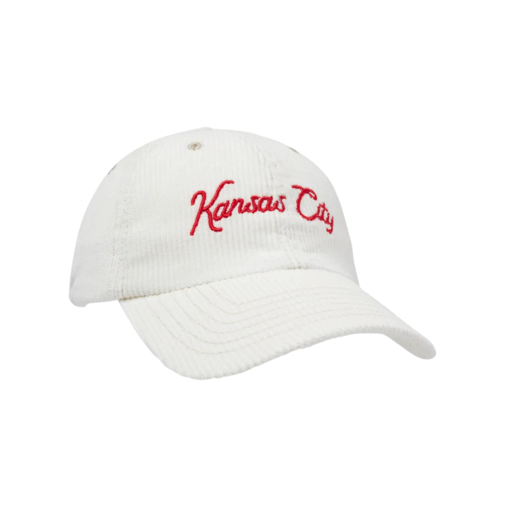 SANDLOT | CORDUROY DAD HAT KANSAS CITY SCRIPT - WHITE/RED - Westside Storey