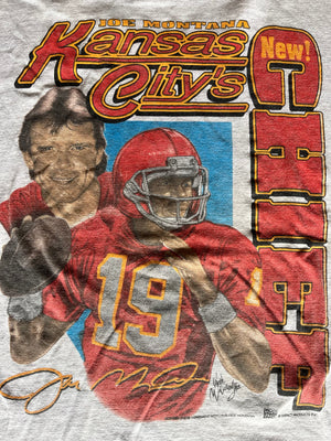 WESTSIDE STOREY VINTAGE | VINTAGE 90S JOE MONTANA CHIEFS TEE - Westside Storey
