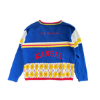 WESTSIDE STOREY VINTAGE | VINTAGE 90S KU JAYHAWKS KNIT CARDIGAN SWEATER - Westside Storey