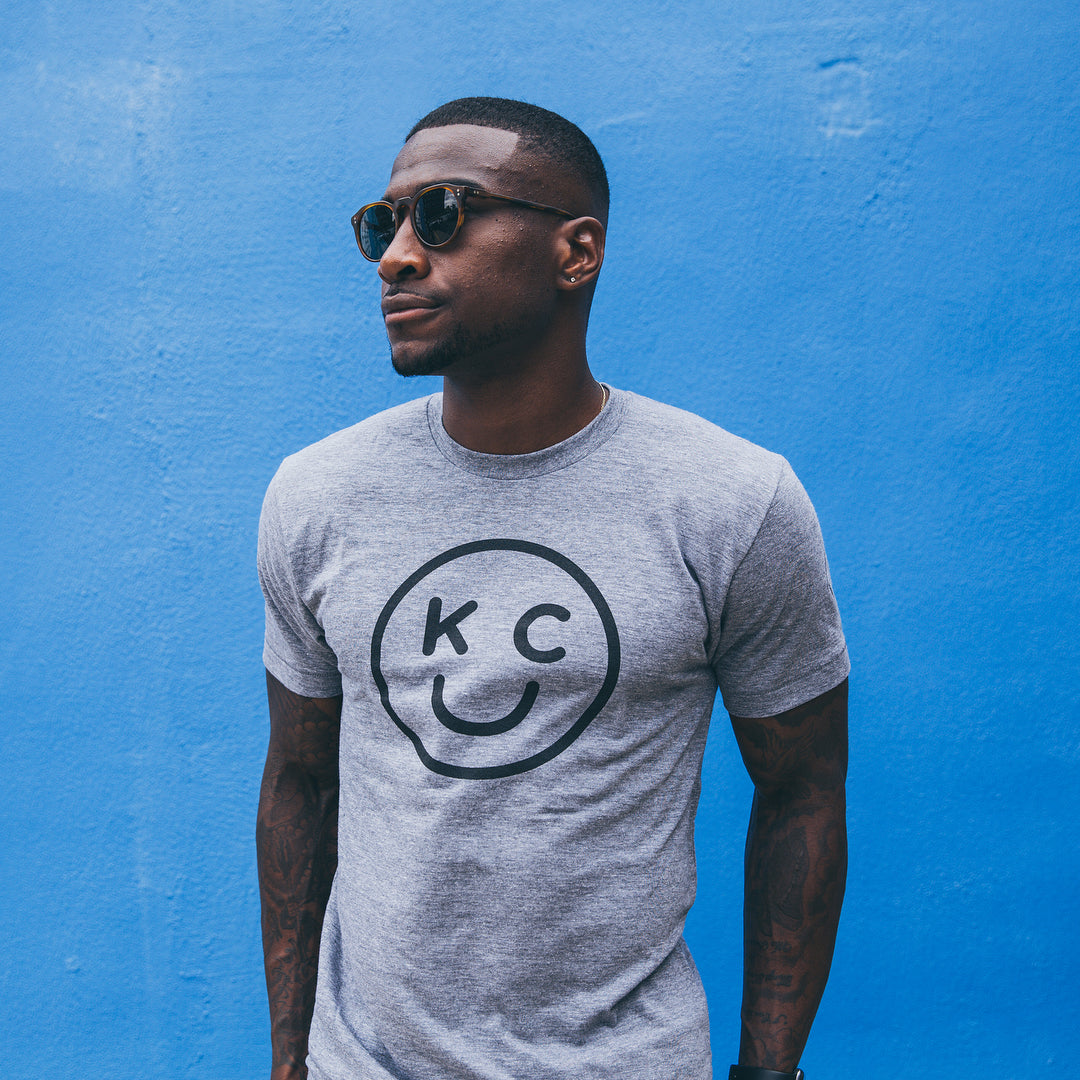 BELLBOY | KC SMILEY T-SHIRT - GREY Bellboy Apparel
