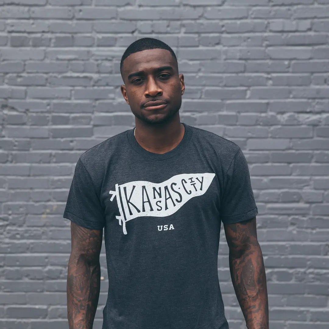 BELLBOY | KC PENNANT T-SHIRT - CHARCOAL Bellboy Apparel