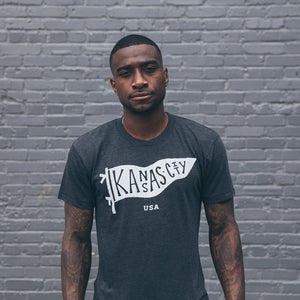 BELLBOY | KC PENNANT T-SHIRT - CHARCOAL Bellboy Apparel