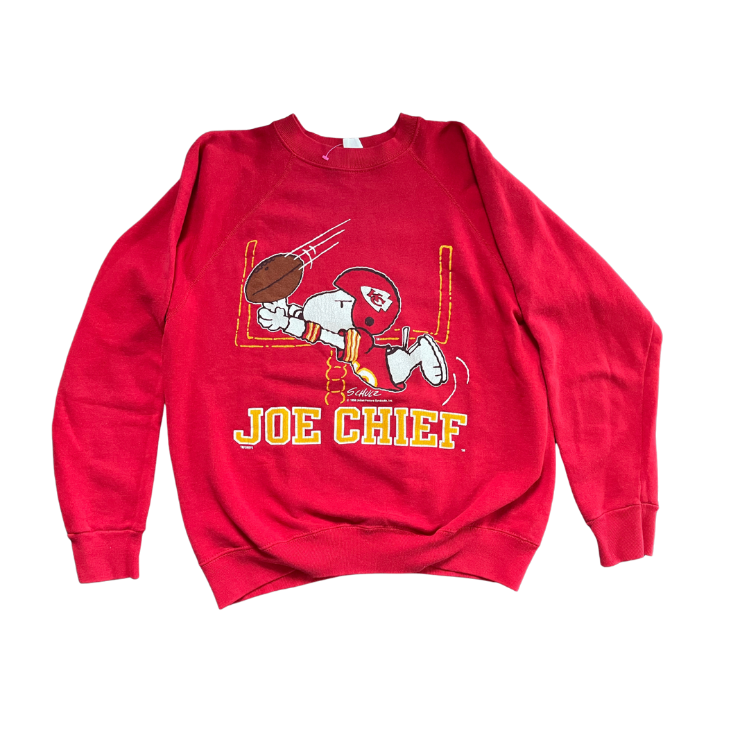 WESTSIDE STOREY VINTAGE | VINTAGE CHIEFS JOE CHIEF SNOOPY SWEATSHIRT - Westside Storey