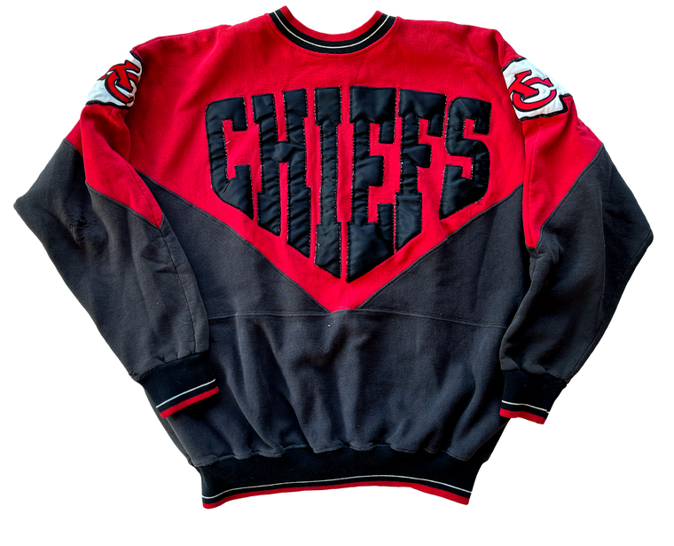 Kansas City Chiefs Vintage 90s Rugby Dehen Vertical Striped Football J –  thefuzzyfelt