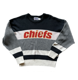 WESTSIDE STOREY VINTAGE | VINTAGE 90S RARE CLIFF ENGLE PROLINE KANSAS CITY CHIEFS KNIT SWEATER - Westside Storey
