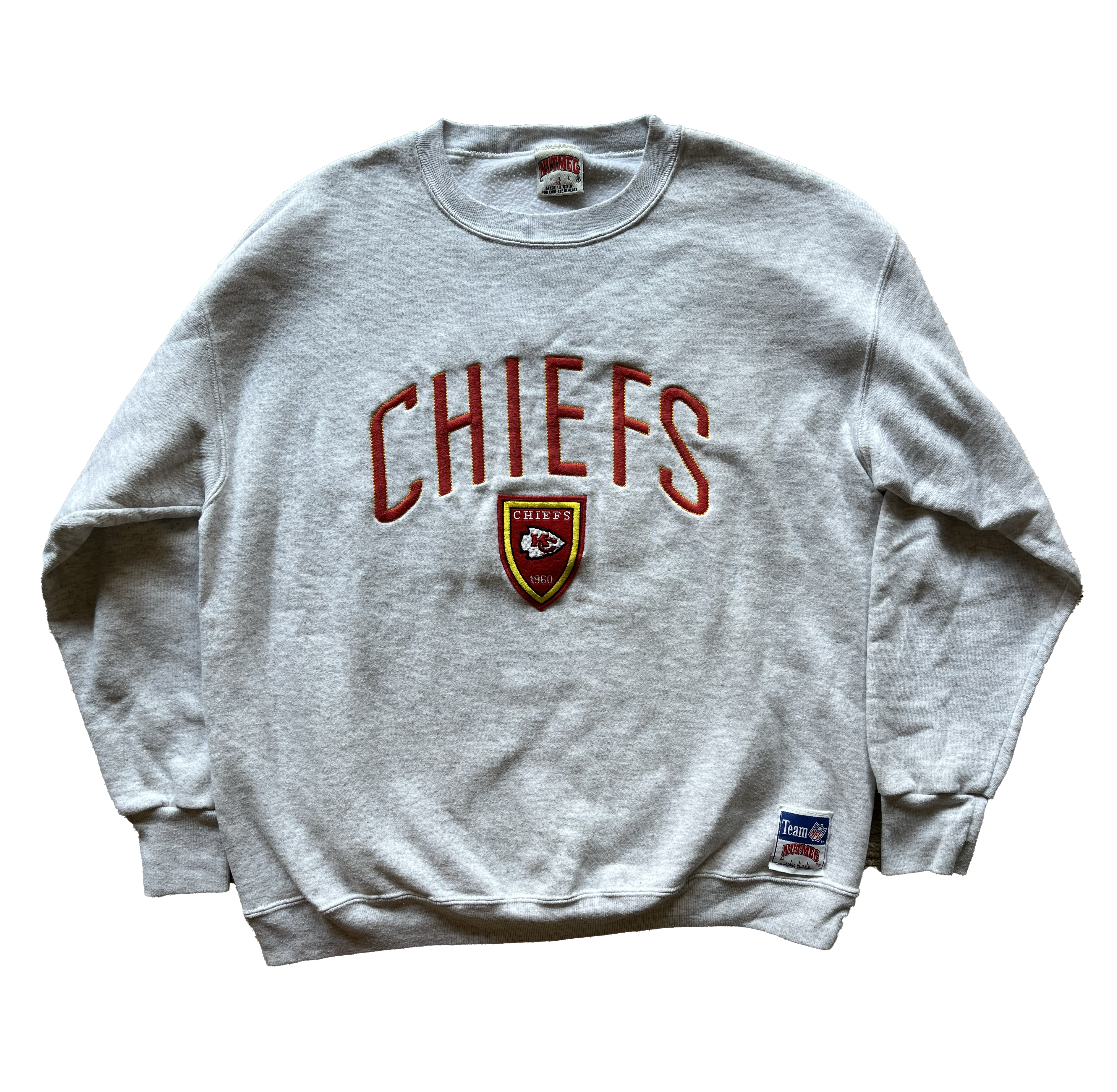 WESTSIDE STOREY VINTAGE | VINTAGE 90S NUTMEG STITCHED CHIEFS SWEATSHIRT - Westside Storey