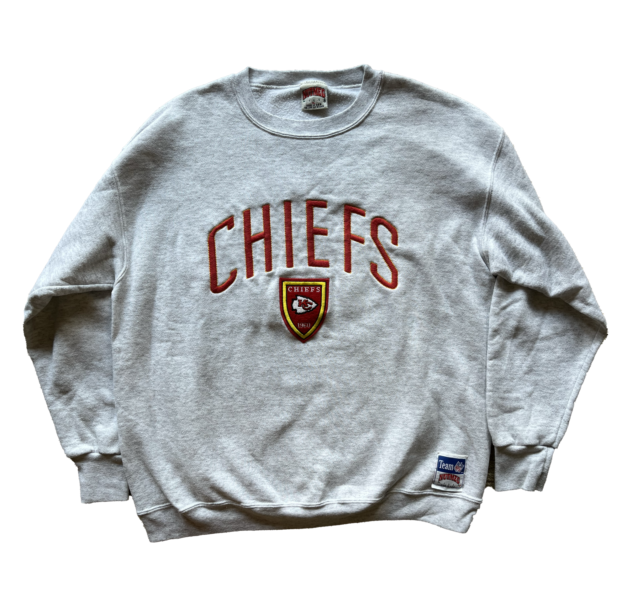 WESTSIDE STOREY VINTAGE | VINTAGE 90S NUTMEG STITCHED CHIEFS SWEATSHIRT - Westside Storey