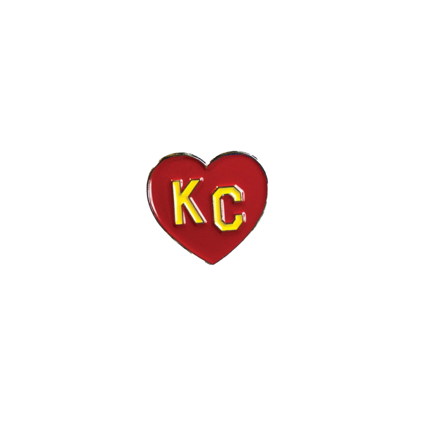 CHARLIE HUSTLE | KC HEART ENAMEL PIN - RED & YELLOW - Westside Storey