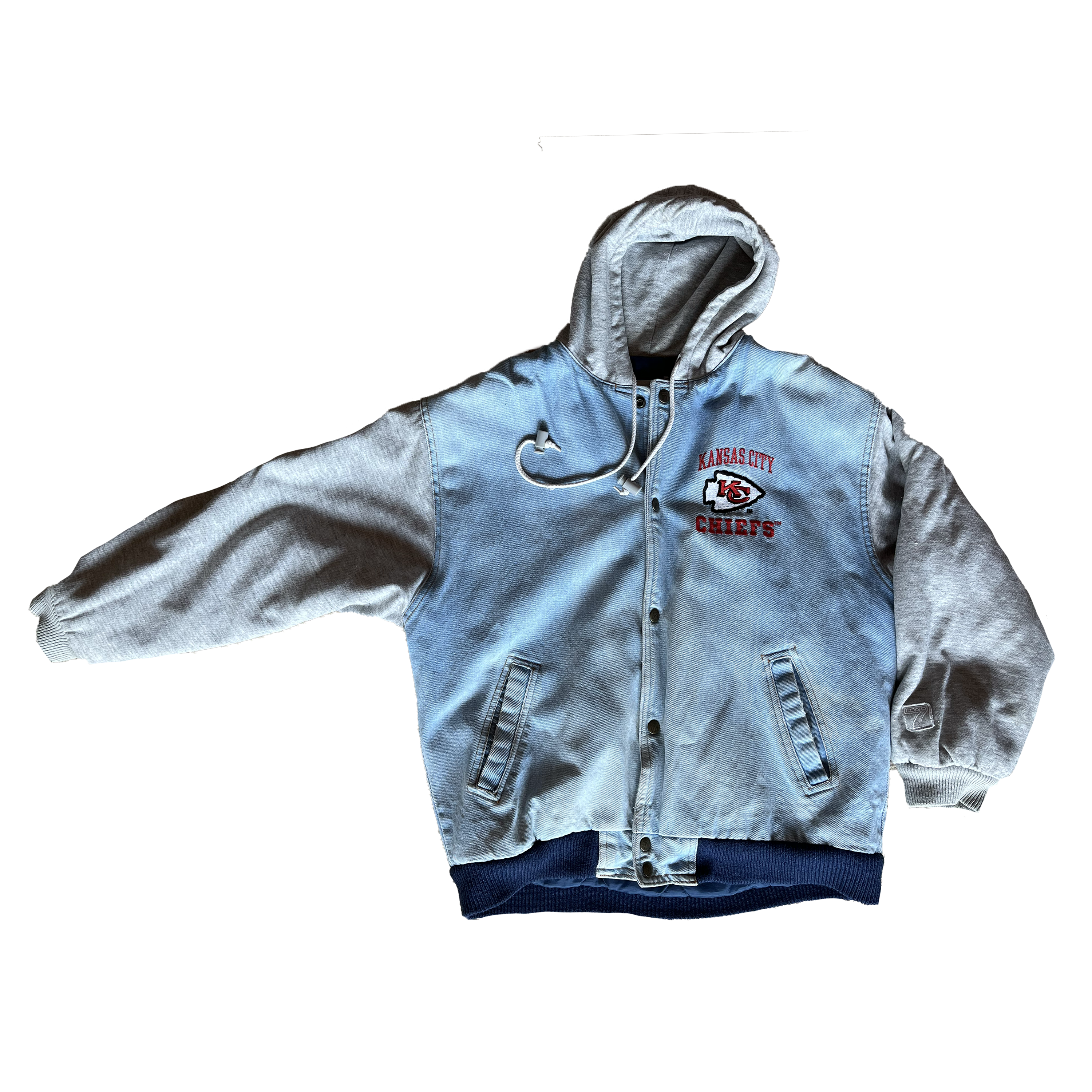 WESTSIDE STOREY VINTAGE | VINTAGE 90S CHIEFS RARE DENIM LOGO 7 JACKET - Westside Storey
