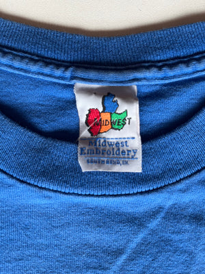 WESTSIDE STOREY VINTAGE | VINTAGE 90S KU JAYHAWKS LARGE EMBROIDERED SHIRT - Westside Storey