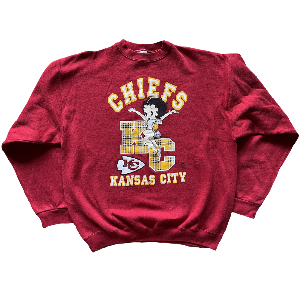 WESTSIDE STOREY VINTAGE | VINTAGE 90S BETTY BOOP CHIEFS SWEATSHIRT - Westside Storey