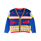 WESTSIDE STOREY VINTAGE | VINTAGE 90S KU JAYHAWKS KNIT CARDIGAN SWEATER - Westside Storey