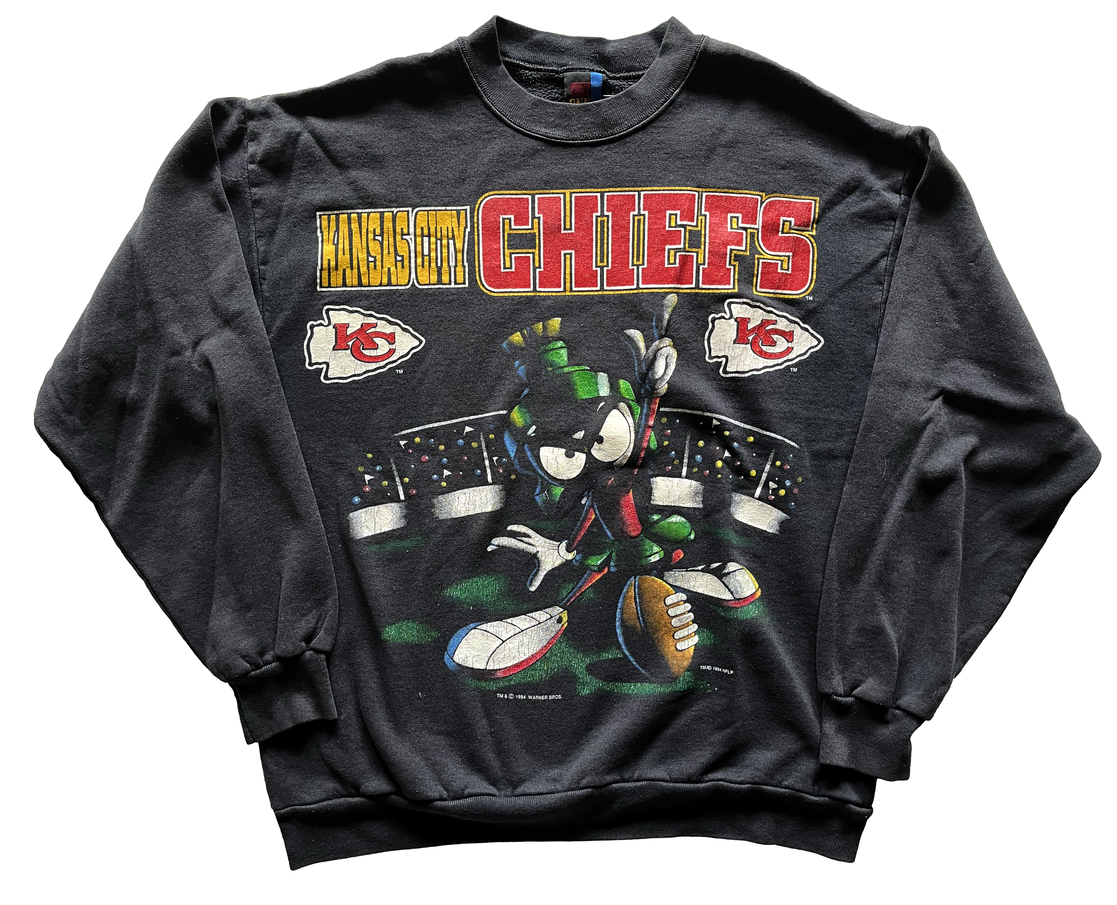 WESTSIDE STOREY VINTAGE | VINTAGE 1994 RARE MARVIN MARTIAN CHIEFS SWEATSHIRT - Westside Storey