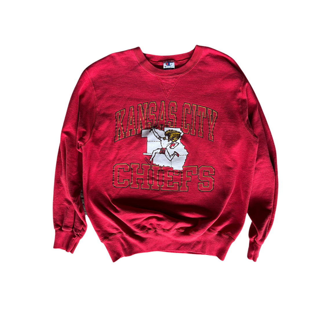 WESTSIDE STOREY VINTAGE | VINTAGE 90S CHIEFS CHAMPION AFL LOGO SWEATSHIRT - Westside Storey