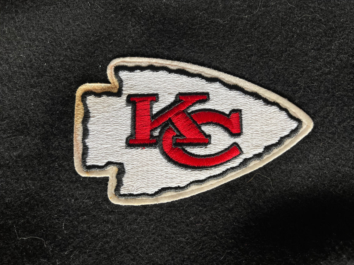 WESTSIDE STOREY VINTAGE  BLANK TAG LOCKER LINE SATIN KC CHIEFS SPELL- -  Westside Storey