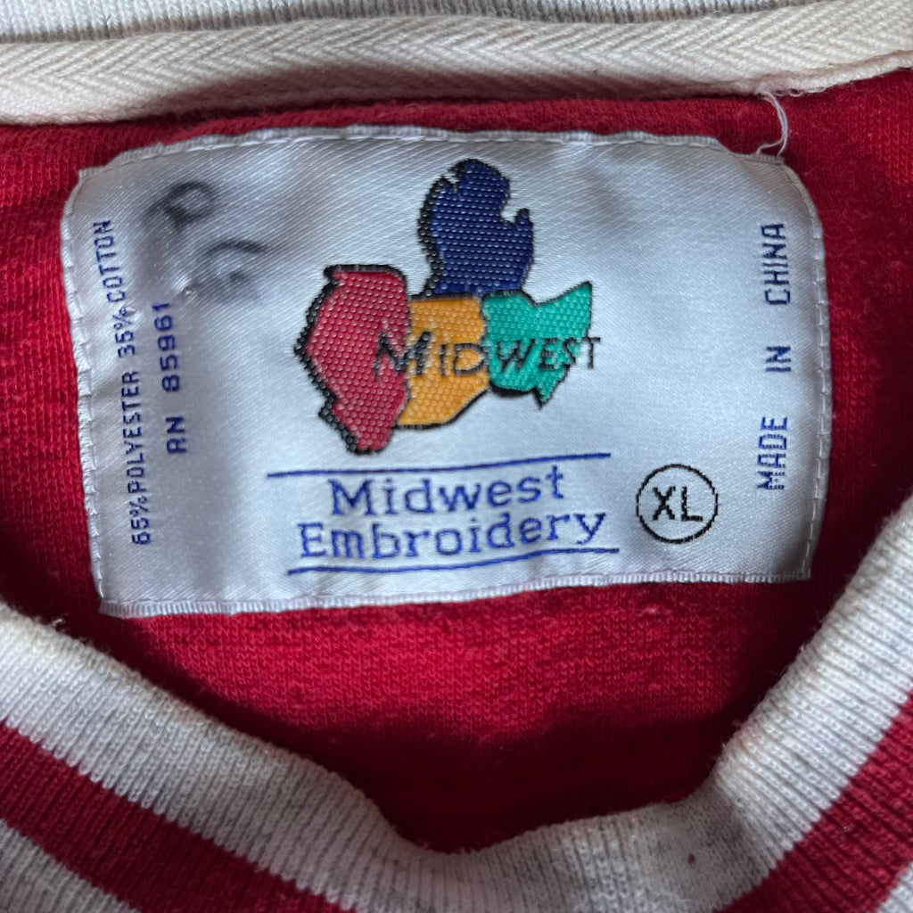 WESTSIDE STOREY VINTAGE | VINTAGE 90S CHIEFS COLOR BLOCK STRIPED SWEATSHIRT - Westside Storey