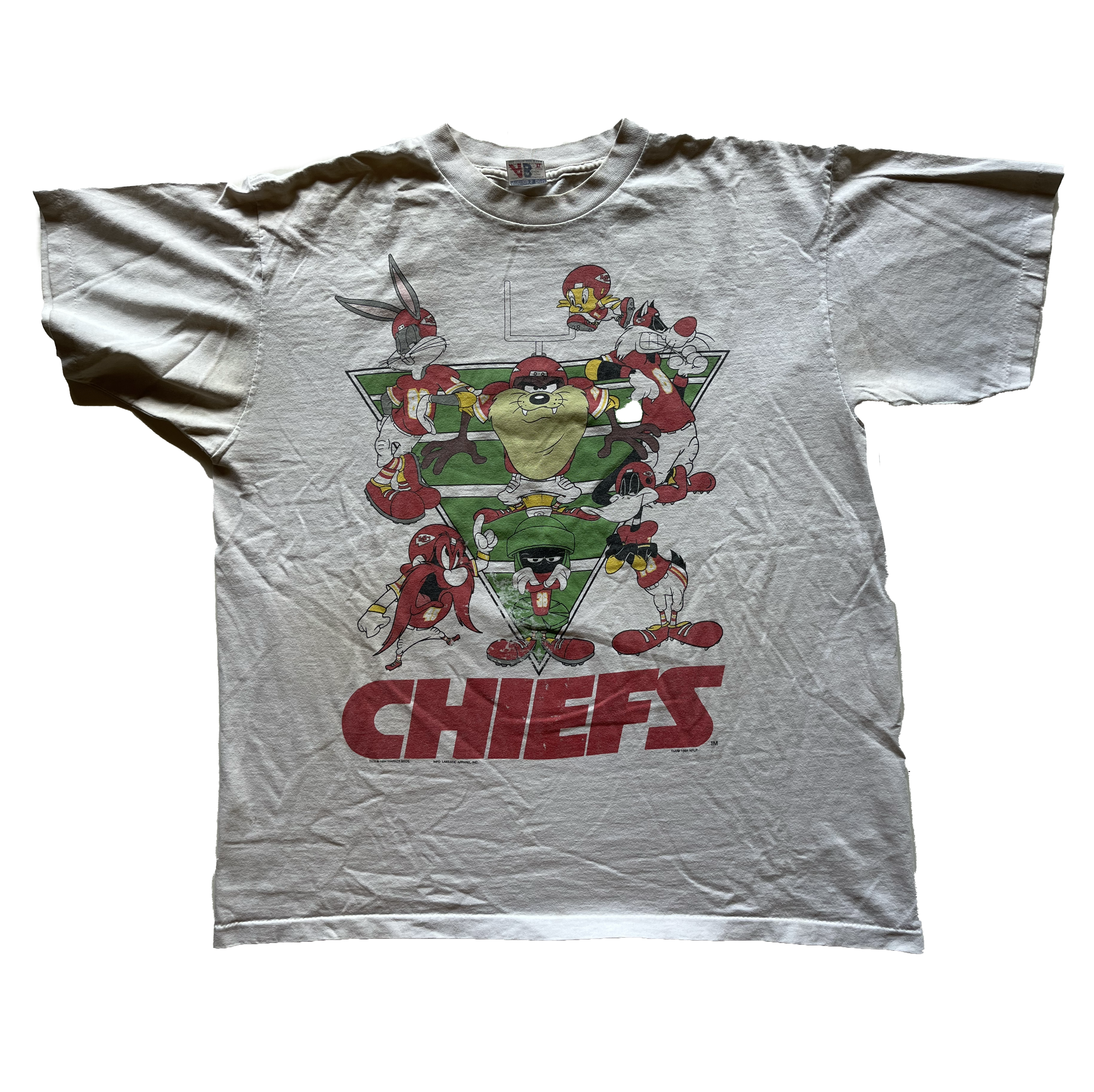 WESTSIDE STOREY VINTAGE | VINTAGE 1994 LOONEY TUNES SQUAD BUGS, MARVIN, DAFFY, TAZ CHIEFS TEE - Westside Storey