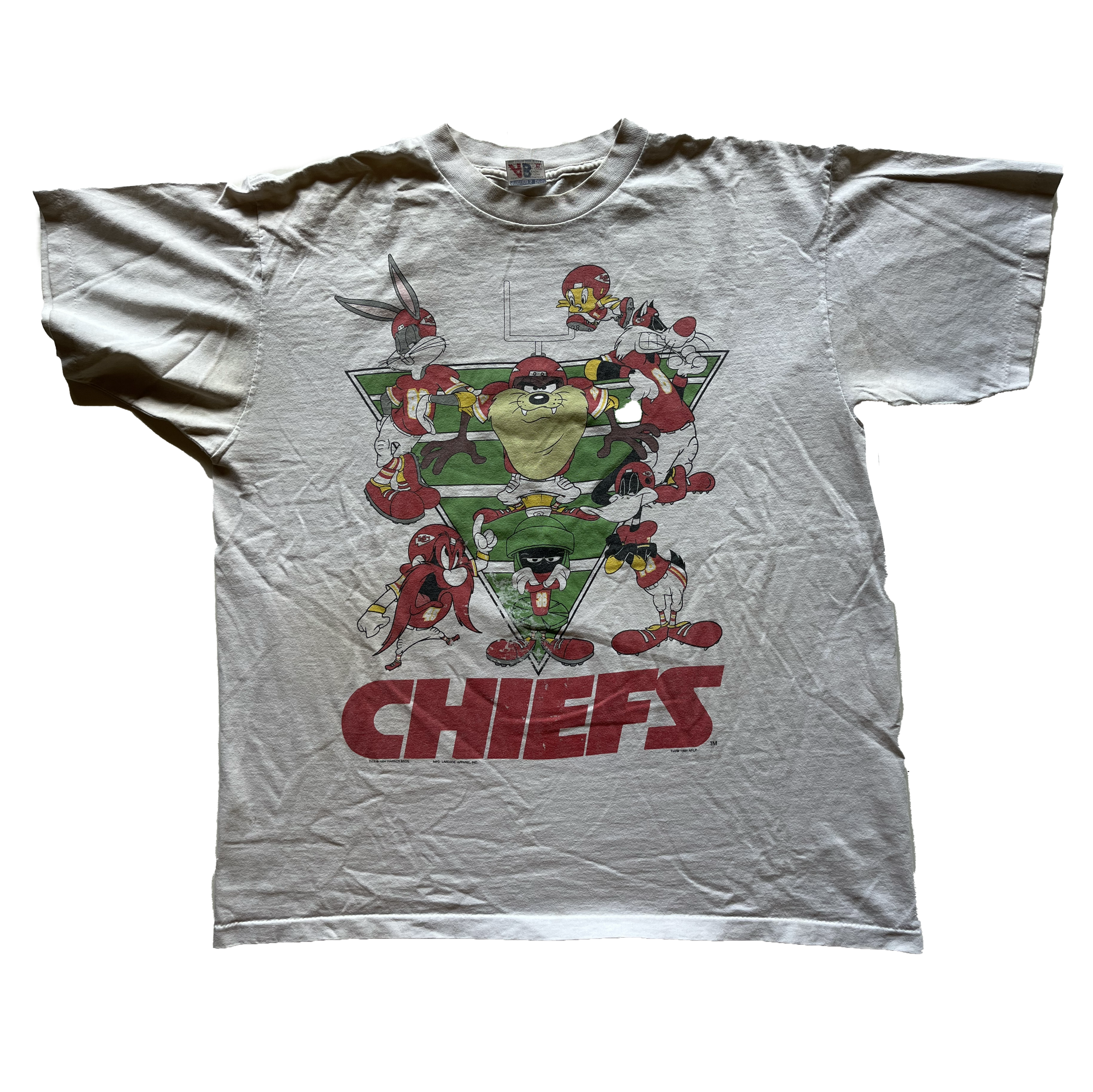 WESTSIDE STOREY VINTAGE | VINTAGE 1994 LOONEY TUNES SQUAD BUGS, MARVIN, DAFFY, TAZ CHIEFS TEE - Westside Storey