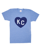 CHARLIE HUSTLE | KC HEART T-SHIRT - LIGHT BLUE Charlie Hustle