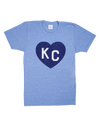 CHARLIE HUSTLE | KC HEART T-SHIRT - LIGHT BLUE
