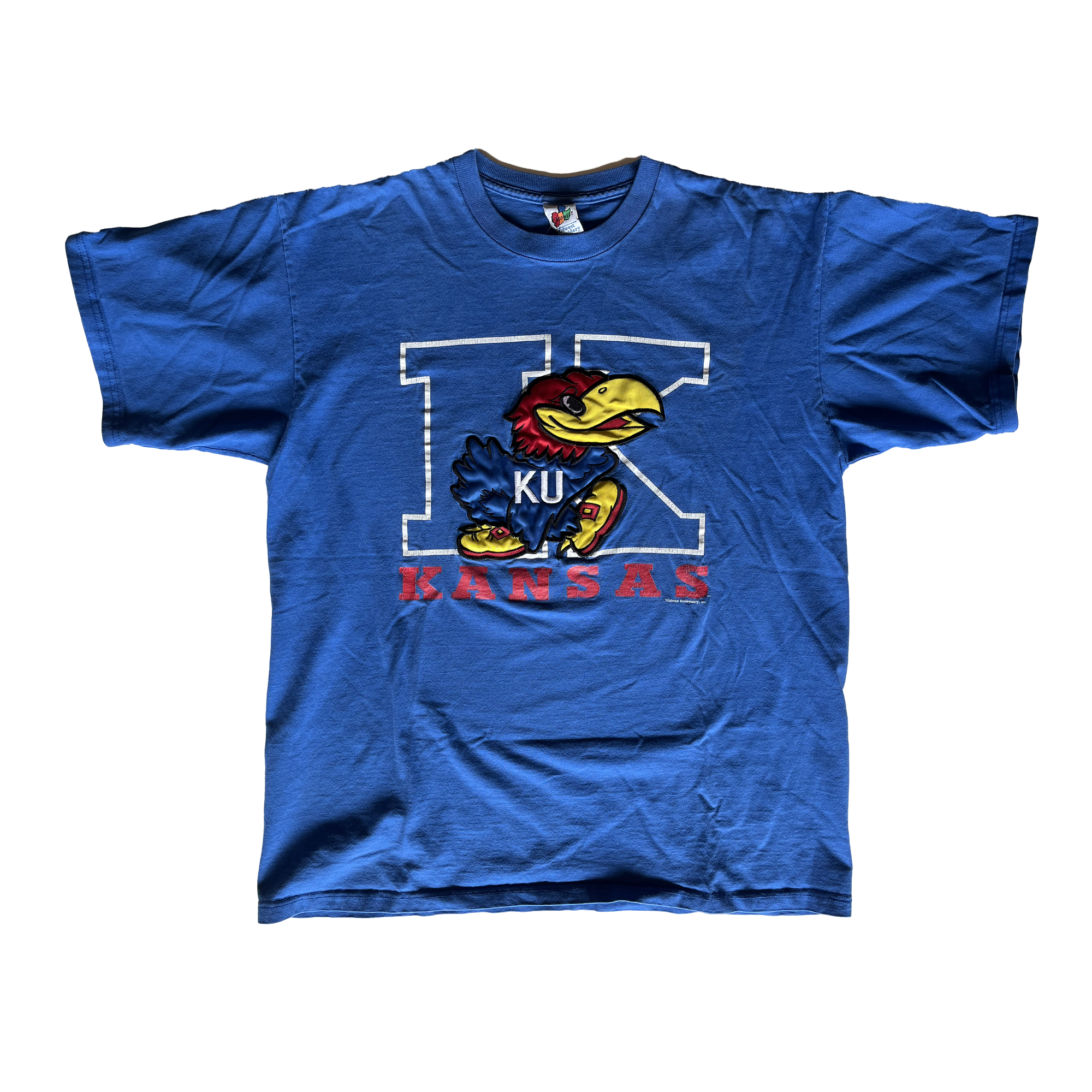 WESTSIDE STOREY VINTAGE | VINTAGE 90S KU JAYHAWKS LARGE EMBROIDERED SHIRT - Westside Storey