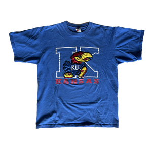 WESTSIDE STOREY VINTAGE | VINTAGE 90S KU JAYHAWKS LARGE EMBROIDERED SHIRT - Westside Storey