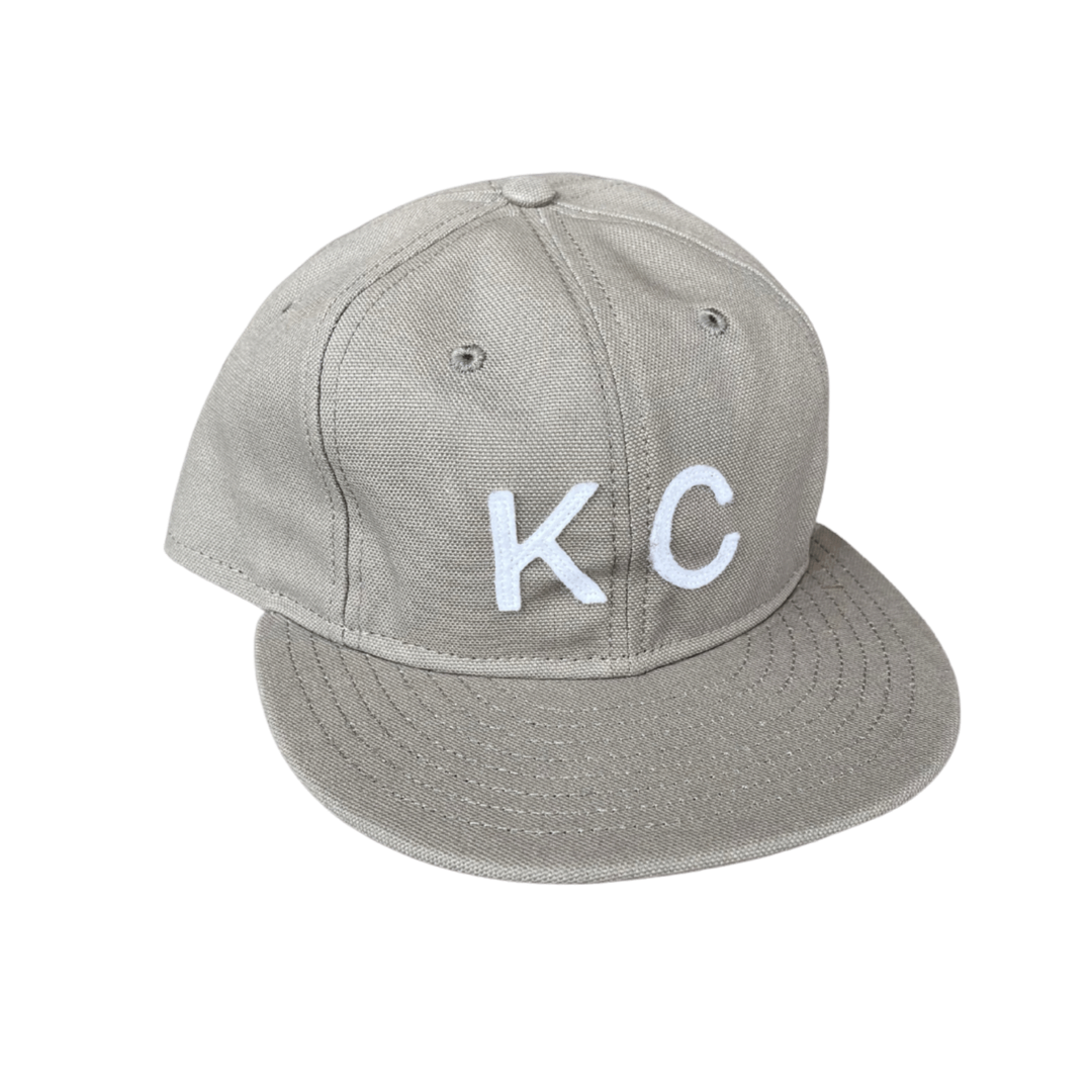 Light Heather Grey Vintage Flatbill Hat - Black KC – Sandlot Goods