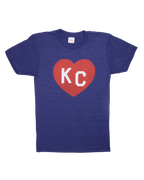 CHARLIE HUSTLE | KC HEART T-SHIRT - NAVY Charlie Hustle
