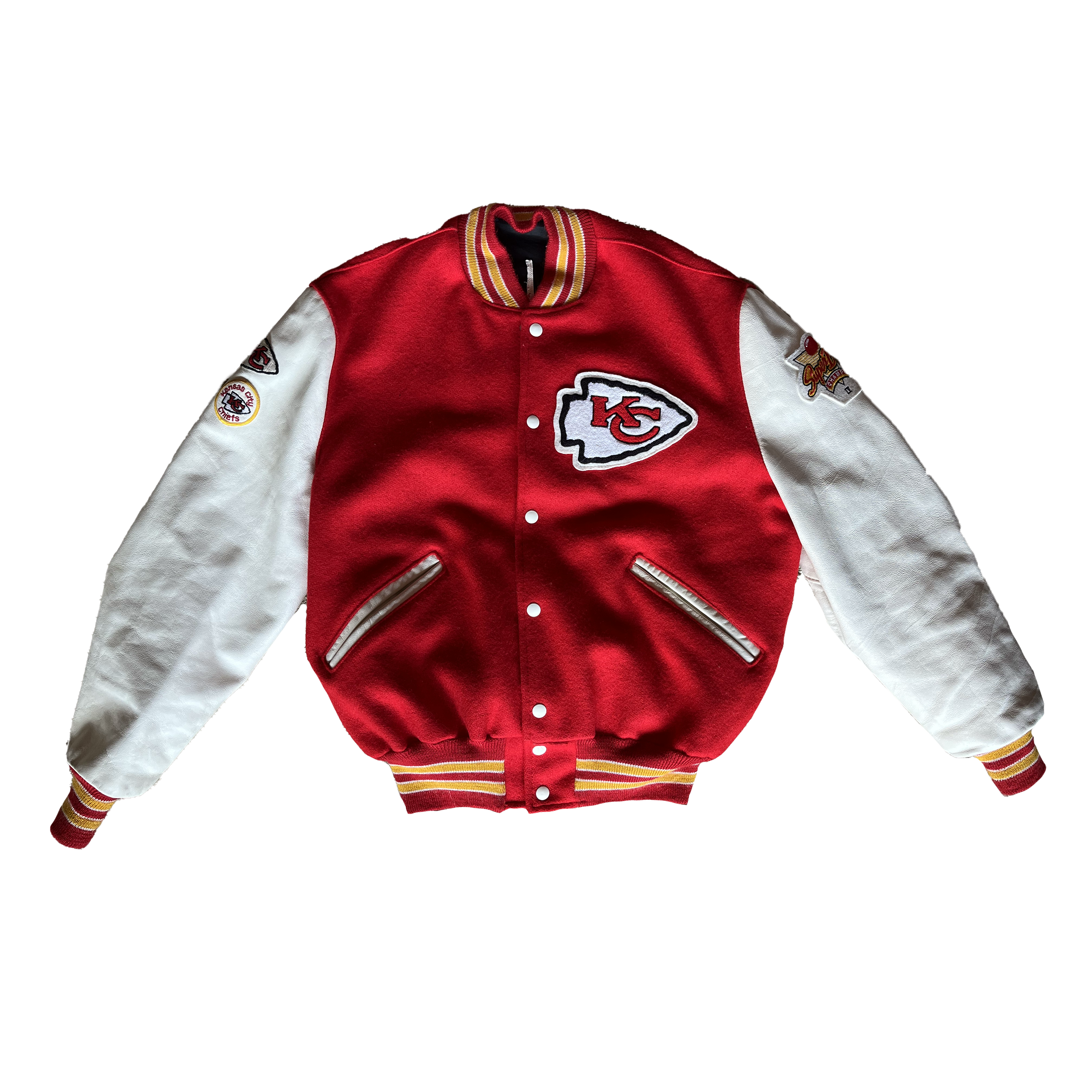 WESTSIDE STOREY VINTAGE | VINTAGE 90S CHIEFS LETTERMAN PATCH JACKET - Westside Storey