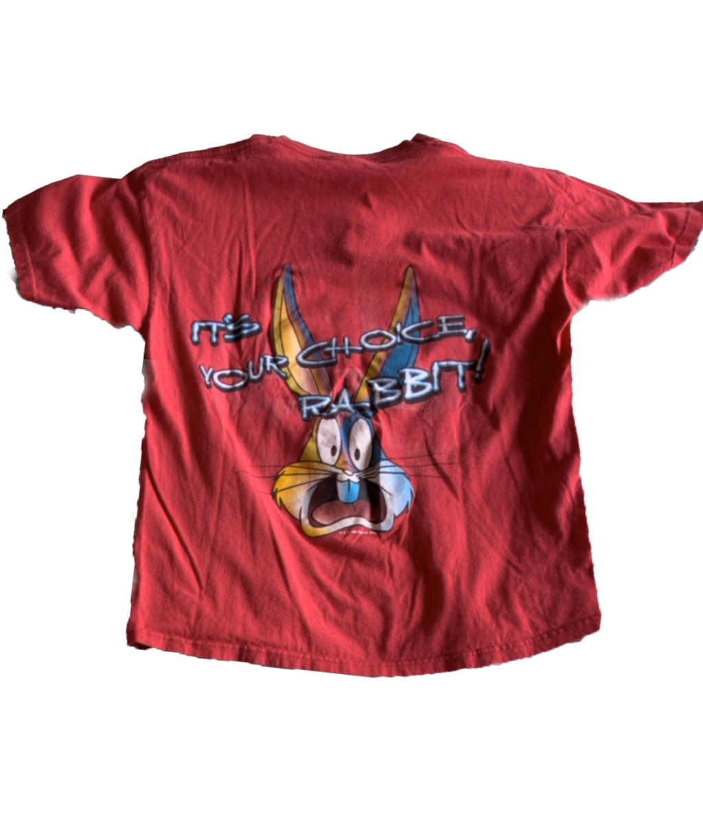 WESTSIDE STOREY VINTAGE | VINTAGE 90S DOUBLE SIDED TAZ & BUGS BUNNY FOE CHIEFS TEE - Westside Storey