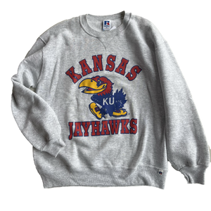 WESTSIDE STOREY VINTAGE | VINTAGE 90S KU JAYHAWKS RUSSELL SWEATSHIRT - Westside Storey