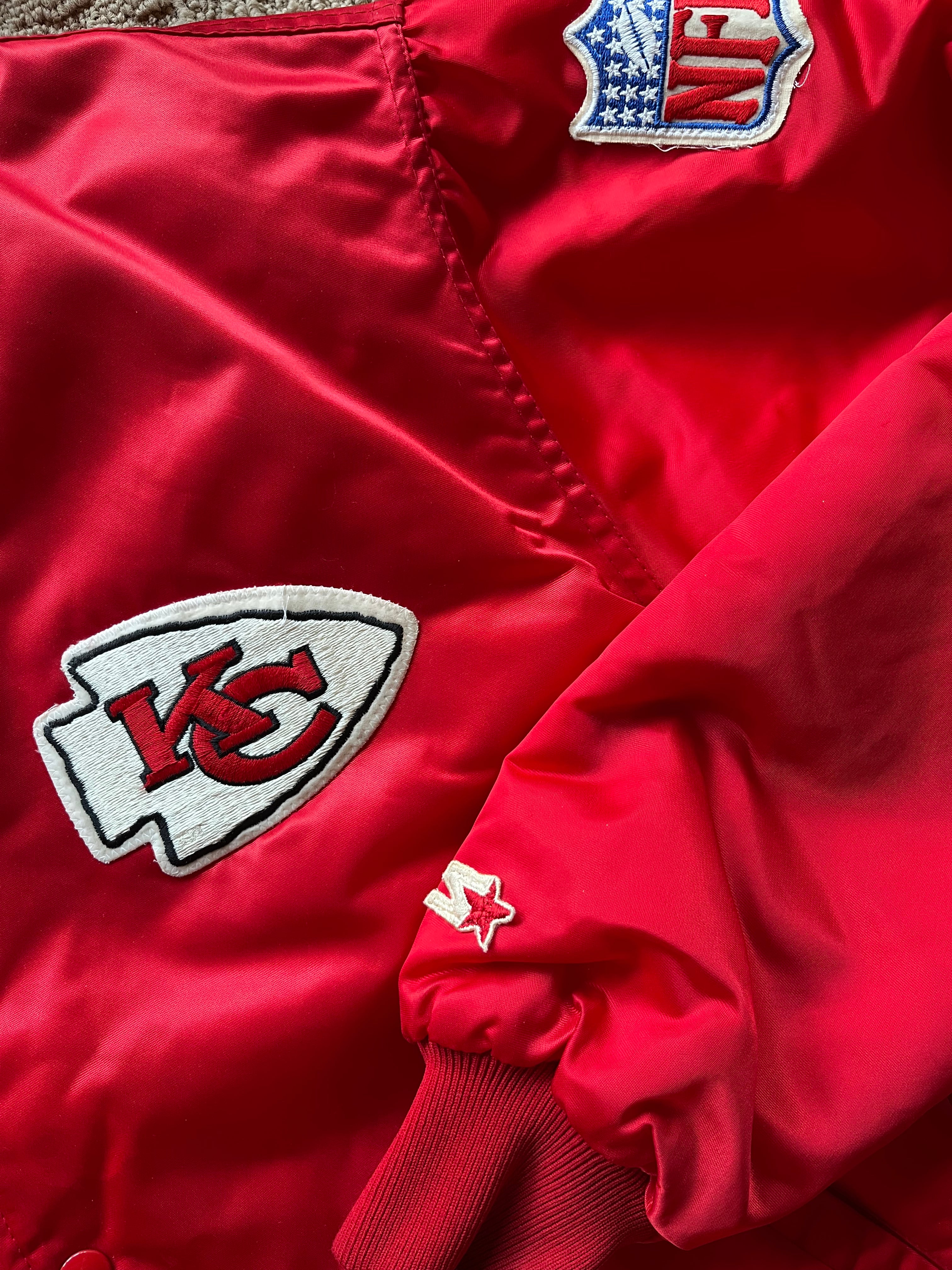 WESTSIDE STOREY VINTAGE | VINTAGE 90S STARTER PRO LINE SATIN STARTER CHIEFS JACKET - Westside Storey