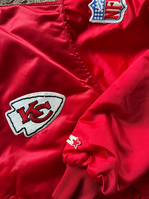 WESTSIDE STOREY VINTAGE | VINTAGE 90S STARTER PRO LINE SATIN STARTER CHIEFS JACKET - Westside Storey