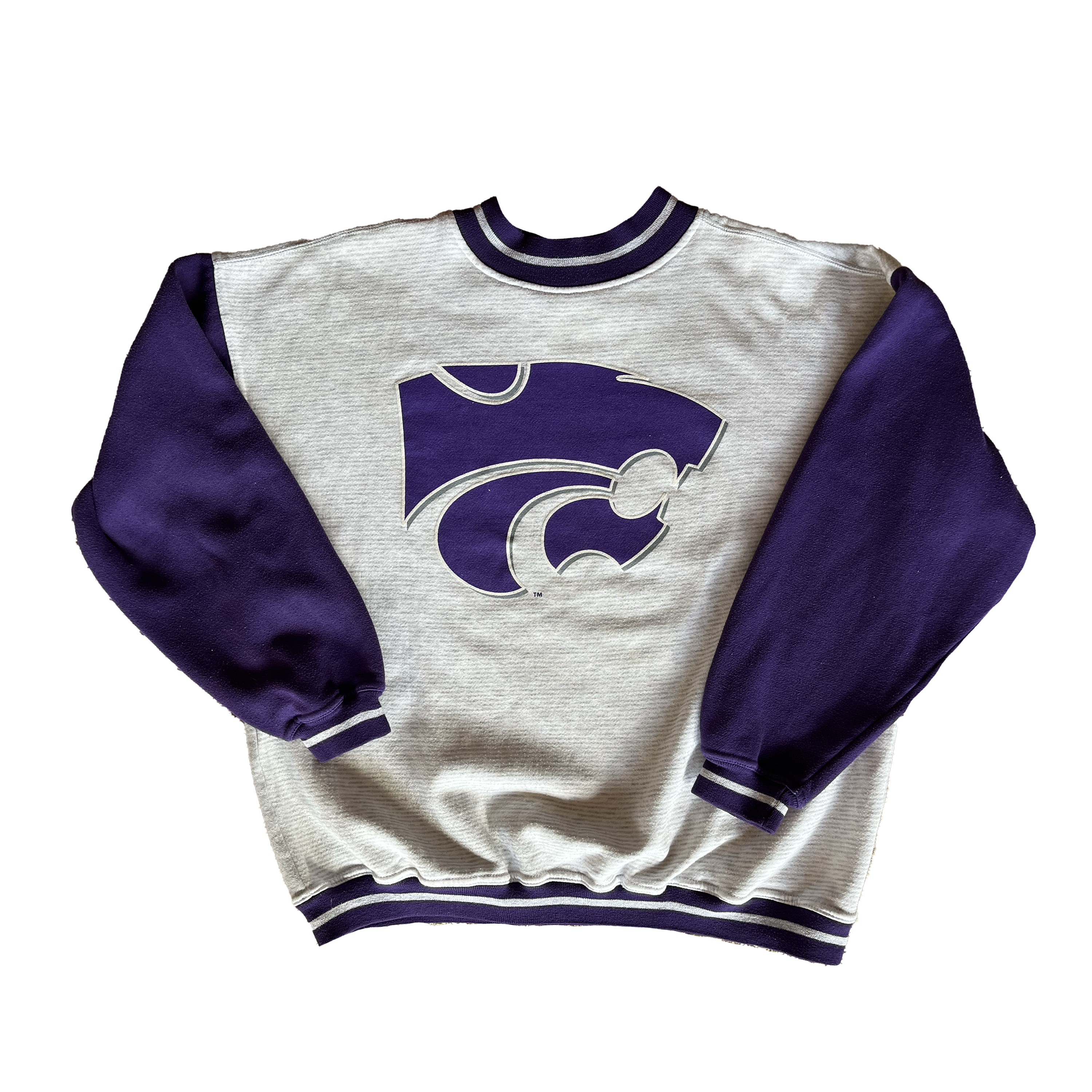 WESTSIDE STOREY VINTAGE | VINTAGE 90S KANSAS STATE STRIPED SWEATSHIRT - Westside Storey