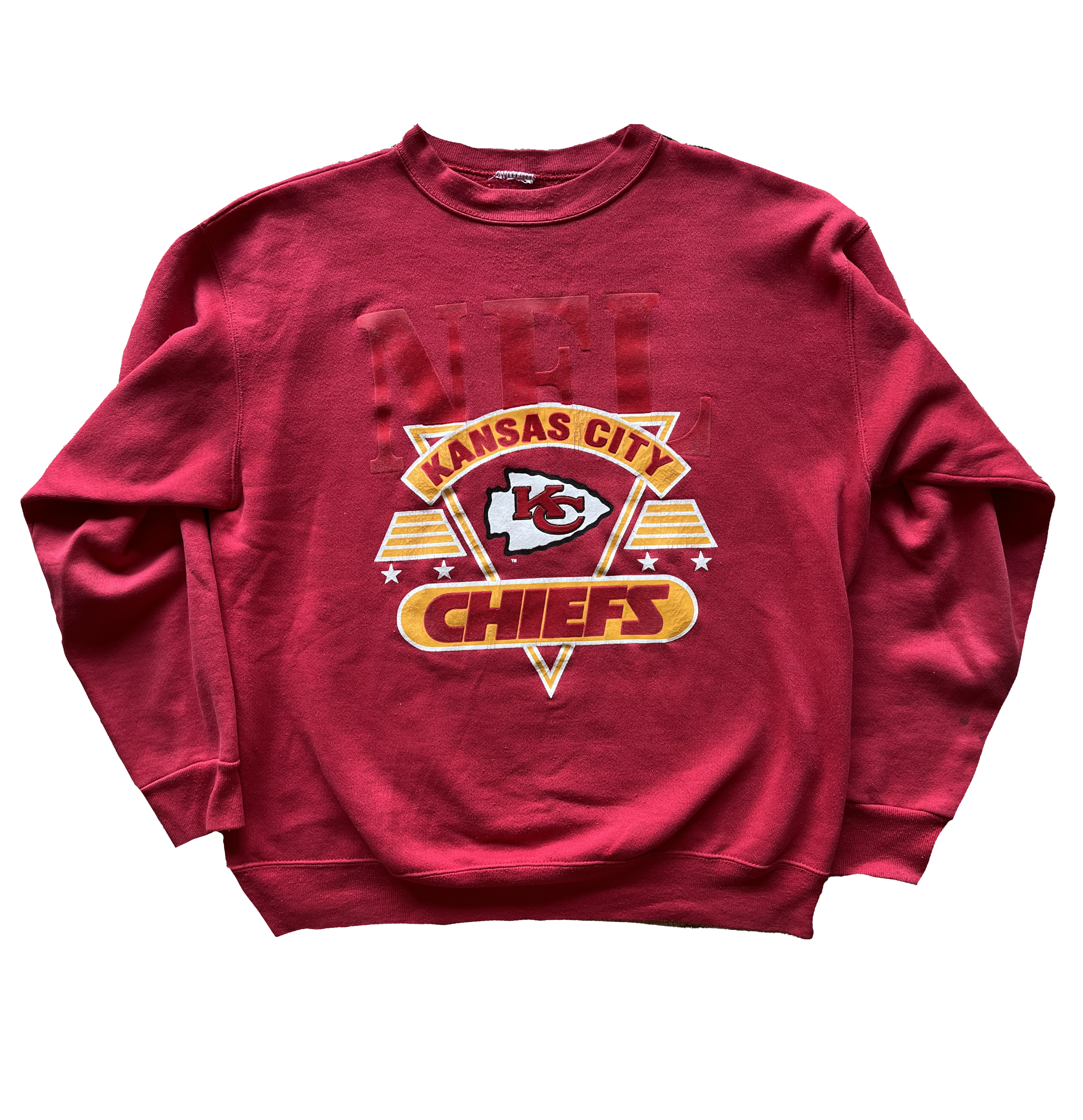 WESTSIDE STOREY VINTAGE | VINTAGE 90S VELVET DETAIL CHIEFS SWEATSHIRT - Westside Storey