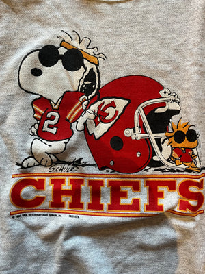 WESTSIDE STOREY VINTAGE | VINTAGE RARE SNOOPY WOODSTOCK CHIEFS SWEATSHIRT - Westside Storey